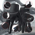 thumbnail image 2 of Harssiney Motorcycle Gloves for Men,Breathable Dirt Bike Riding ATV Motocross Glove Touchscreen with Knuckle TPR Palm Pad Protection ,Black Size M, 2 of 5