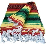 Extra Large Rasta Marley Mexican Serape Blanket - Boho Yoga Throw, Made In Mexico 11 thumbnail image
