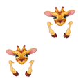 thumbnail image 1 of Toystoory De dibujos animados pegatina de Animal para interruptor de la habitación dormitorio baño interruptor de luz lindo etiqueta para jirafa 2piezas, 1 of 6