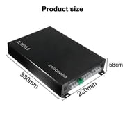 2000W Car Amplifier 4 Channel, Pecham Digital Car Amplifier Stereo Class A/B Amp Audio with 2/4 Ohm Stable, Adjustable Low/High Pass, Bass Boost