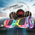 thumbnail image 3 of Flash Wheel Hoverboard 6.5" Bluetooth Speaker with LED Light Self Balancing Wheel Electric Scooter, Rainbow Wave, 3 of 7