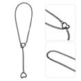 thumbnail image 2 of Miangastore Collier en Y Noir Acier Inoxydable 1Pcs 26x1.02x0.2 Po, 2 of 8