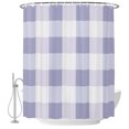 thumbnail image 2 of Purple White Buffalo Check Shower Curtains for Bathroom, Farmhouse Plaid Modern Geometric Waterproof Fabric Shower Curtain, Decorative Bathroom Curtain for Bathtub, 72"x78" , No Hooks Included, 2 of 9