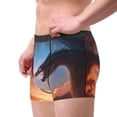 thumbnail image 4 of Balery Red And Blue Fire Cloud Dragon Men's Boxer Briefs, Soft and Breathable Cotton Underwear with nylon Waistband-Medium, 4 of 9