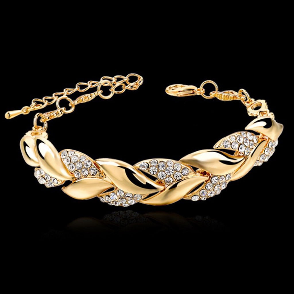 14K Gold Dangling Leaf Bracelet, Leaf Charm Bracelet, Coin Charm Chain  Bracelet Jewelry - Etsy