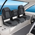 thumbnail image 2 of Gymax 3-Pack Folding Boat Seats w/ 28D Soft Sponge Padding Waterproof PVC Leather, 2 of 10