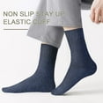 thumbnail image 5 of LEZMORE 5 Pairs Plus Velvet Thick Solid Color Men Wool Socks, Thick Warm Winter Socks, Hiking Socks Soft Casual Socks For Men, 5 of 8