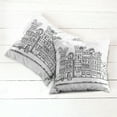 thumbnail image 6 of Ambesonne Modern Throw Pillow Cover 2 Pack, Sketchy Cartoon Drawing Art, 18", White and Black, 6 of 7