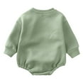 thumbnail image 3 of Hwmodou Baby Bodysuits Girls Cotton Blend Long Sleeve Pullover Letter Print Romper Sweatshirt Bodysuits Romper Fall Winter Durable Baby Onesies,6-9M, 3 of 9