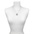 thumbnail image 3 of Delight Jewelry Silvertone Small Royal Blue Paw Joy Ring Charm Necklace, 18", 3 of 4