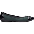 thumbnail image 3 of Clarks Collection Women's Gracelin Wind Leather Ballet Flat Green Size 9, 3 of 7