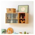 thumbnail image 5 of Wall Pantry Cabinet with Adjustable Height, Wall Mounted Sideboard with Removable Shelves Countertop Cupboard Food Pantry Cabinet with Glass Doors for Plates Bowls, 5 of 6