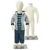 SSWBasics Small Youth Flexible Mannequin (1 Year) - 30½" With Head 24½" Without Head - With Base