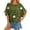 Army Green, variant on Womens Floral Graphic Blouses Crew Neck Short Sleeve Crochet Knit Hollow Out Relaxed Fit Casual Summer Elegant Boho Style Flower Top