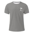 thumbnail image 4 of Mens Shirts Print Short Sleeve Crew Neck Comfort Mens Knit Tops,Grey,5XL, 4 of 4