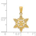 thumbnail image 4 of 14k Yellow Gold Solid Polish Snowflake Pendant, 4 of 4