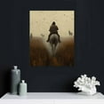 thumbnail image 5 of COMIO 3D Art Prints, Cowboys on Horseback, Wrangling Horses on Dusty Ranch, Western Lasso, Horse Farm Animals in Moody Sepia Style, Wall Art, Nature canvas,Print, 5 of 5