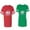 Men Red / Women Green, variant on My Favorite Prince Princess Is My Husband Wife Matching Couple Cotton Jerseys (Men Red / Women Red) (Men XXL / Women XXL)