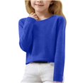 thumbnail image 2 of Spazoro Kids Girls Boys Sweaters, Long Sleeve Casual Crew Neck Thickening Warm Shirts for Child Girls Blue Size 12-13T, 2 of 6