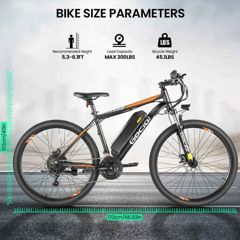 Gocio 26'' Electric Bike, 350W, 22MPH, Lockable Suspension Gocio 26'' Electric Bike, 350W, 22MPH, Lockable Suspension