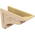 thumbnail image 5 of 8"W x 24"D x 16"H Classic Mayflower Rough Cedar Woodgrain TimberThane Corbel, Primed Tan, 5 of 6