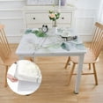 thumbnail image 2 of WYYP White Flower Green Leaves Square Table Cover 100% Polyester Fiber 52*52, 2 of 8