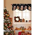 thumbnail image 4 of Christmas Tie Up Valances Curtain, Xmas Cute Gingerbread Man White Gold Winter Adjustable Rod Pocket Short Window Treatment Tie Up Curtains Valances for Kitchen Living Room Bathroom 42x18 In, 4 of 9