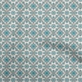 thumbnail image 1 of oneOone Cotton Cambric Teal Green Fabric Mosaic Sewing Material Print Fabric By The Yard 56 Inch Wide, 1 of 6