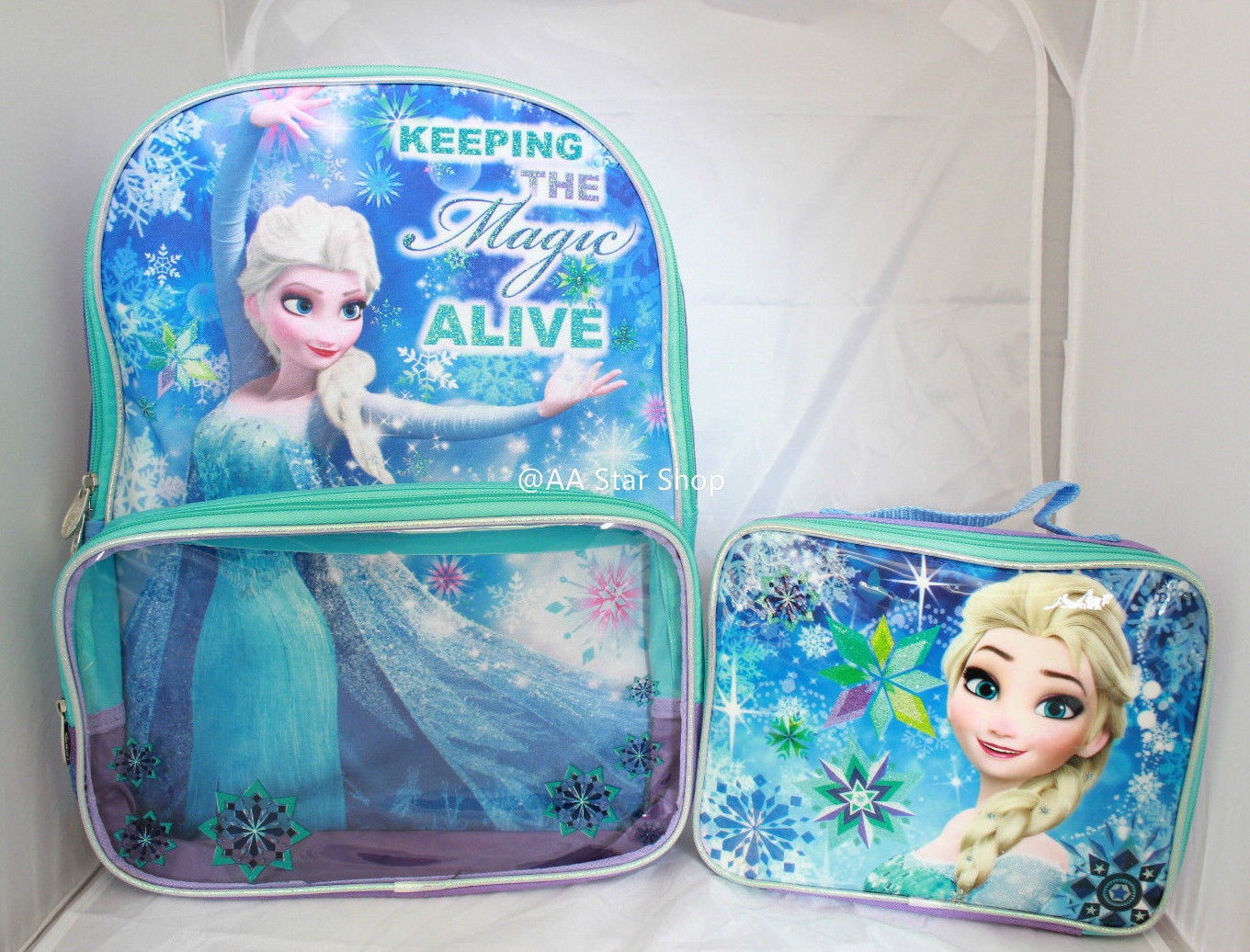 frozen backpack with lunch bag