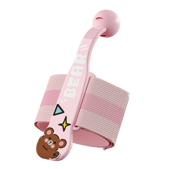 NBX Bear-Themed Wrist Corrector for Students - Ergonomic Pen Grip Aid with Ball, Adjustable for 10-18cm Wrist Sizes, Made from Antibacterial ABS and Fine-Woven Nylon, Lightweight Design