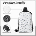 thumbnail image 6 of Rocae Party Shark Cute for Lightweight Chest Bag Dual Pocket, Waterproof Crossbody Sling Bag for Men and Women, 6 of 8