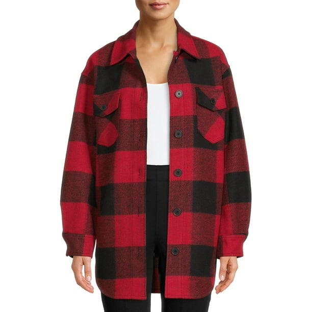 Time and Tru Women's Plaid Shacket