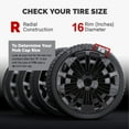 thumbnail image 3 of 16in Wheel Hub Cover 16 Inch Hubcaps Wheel Rim Cover Set of 4 Snap On Universal ABS Hub Caps for Car Truck SUV, 3 of 7