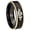 Black And Gold Step Edge, variant on Air Force Concave Black Plated Tungsten Promised Ring 10MM
