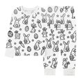 thumbnail image 4 of Conjuntos de blusas y camisas de cuello redondo y manga larga para niños y niñas con estampados de grafitis de interés, camisetas con cuello redondo, pantalones casuales, tops y pantalones para niñas., 4 of 8