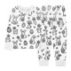 thumbnail image 4 of Conjuntos de blusas y camisas de cuello redondo y manga larga para niños y niñas con estampados de grafitis de interés, camisetas con cuello redondo, pantalones casuales, tops y pantalones para niñas., 4 of 8
