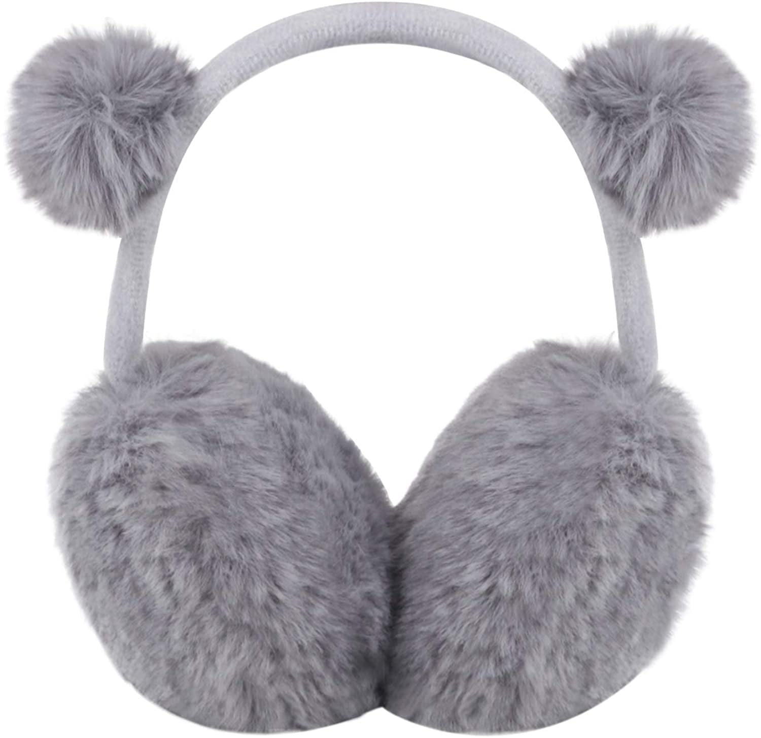 EIMELI Fluffy Earmuffs, Faux Fur Fluffy Earmuffs, Winter outdoor
