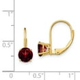 thumbnail image 2 of 14K Yellow Gold Earring Drop & Dangle Women'S Garnet Round Red 18 mm 6, 2 of 2