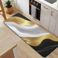 thumbnail image 5 of Black Marble Gold Line Pattern Kitchen Rug Mat,Kitchen Runner Rugs Non Skid Washable,Decorative Kitchen Floor Mats for Kitchen,Sink,Laundry,17"x47.2", 5 of 7