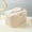 Beige, variant on Jacenvly Backpack Laptop Makeup Bag Pleated Wash Bag Travel Portable Half Round Storage Bag