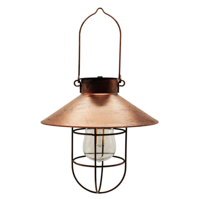 Linternas solares colgantes para exteriores, luz solar vintage para jardín con bombillas LED cálidas para jardín, patio, camino