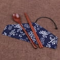 thumbnail image 3 of 4PCS Wooden Flatware Hopsticks and Spoon Set, ,Cutlery Wooden Portable Set Chopsticks Spoon Fork Tableware Dinnerware,Outdoor Travel Tableware, Holiday Gifts, 3 of 7