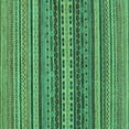 thumbnail image 1 of Ahgly Company Indoor Square Oriental Turquoise Blue Modern Area Rugs, 7' Square, 1 of 4