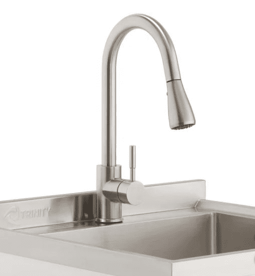 TRINITY 18" x 16" x 13" Stainless Steel Utility Sink with Pull-out Faucet-Model CTHA-0327