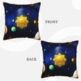 thumbnail image 3 of Fotbe Solar System Pattern Velvet Decorative Throw Pillow Covers with Elegant Piping, Soft Plush Cushion Cover for Sofa, Bed, Car, Office-16"x16", 3 of 8