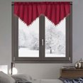 thumbnail image 5 of JingChun Beaded Sheer Window Valances Curtains for Kitchen, Rod Pocket Triangle Farmhouse Valance Beads Trim Tassel Curtain Valances for Bedroom Bathroom Cafe, 5 of 8