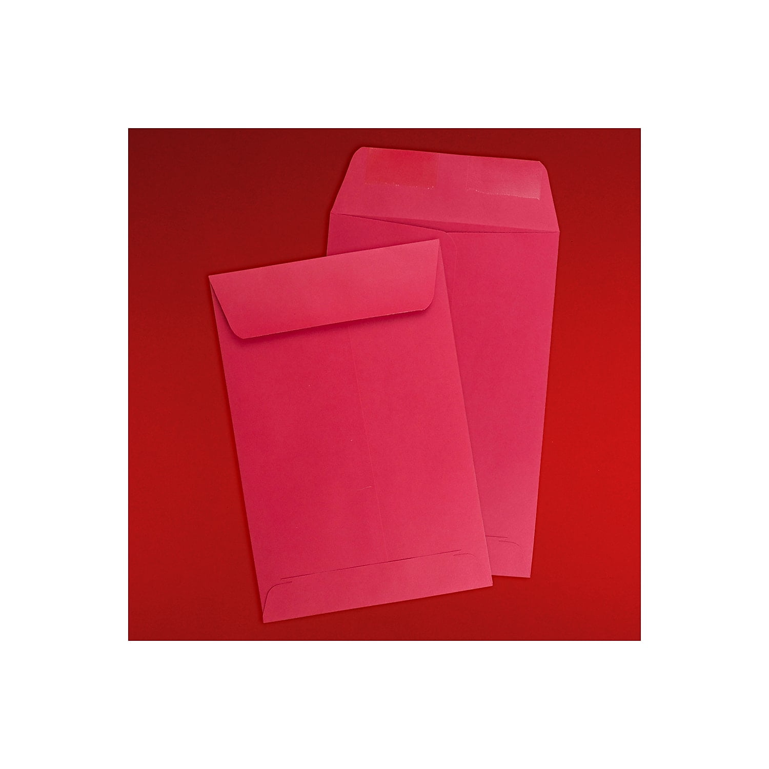 JAM Paper 6 x 9 Catalog Envelopes, Red, 50/Pack