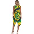thumbnail image 2 of HELLHERO Sleeveless Sundress with Butterfly Print, Asymmetric Hem Midi Dress for Casual Work and Holiday Wear, 2 of 8