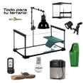 thumbnail image 4 of REPTI ZOO Tortuguero para Tortugas de Agua, Pecera para Tortuga, Terrario de vidrio con Plataforma para Tortuga de Agua, Casa para Reptiles con rampa, Tanque con plataforma, 51cm X 31cm x 36cm, 57 Lt REPTI ZOO acuario, mini terrario cristal, 4 of 9