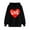 Black, variant on VBTAPA Women Valentines Day Hoodie Girlfriend Hooded Sweatshirt Cute Heart Print Pullover Hoodies with Kangaroo Pocket Yellow M